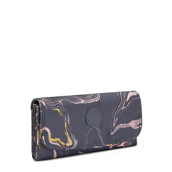 Kipling Money Land Printed Snap Wallet Lommebok Grå | NO 1033TC